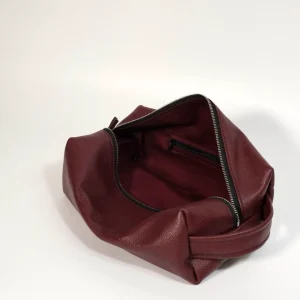 Prémiový saunový set ve vínové barvě - černé šití - ultimátní relax