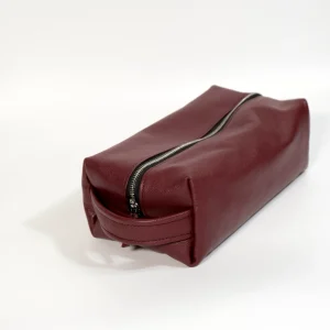 Prémiový saunový set ve vínové barvě - černé šití - ultimátní relax