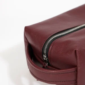 Prémiový saunový set ve vínové barvě - černé šití - ultimátní relax